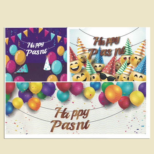 Happy Pasni Gold Paper Banner