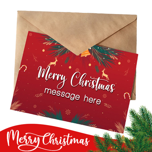 Pretty Red Christmas Card With a Message Pretty Red Christmas Card With a Message