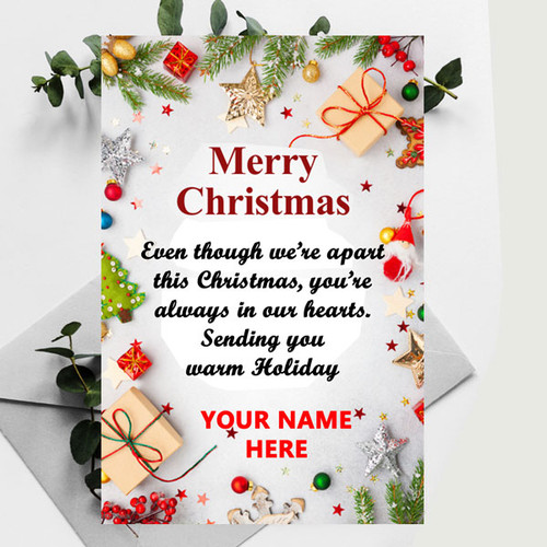 Christmas Wish Printed Greeting Card With Recipient's Name
