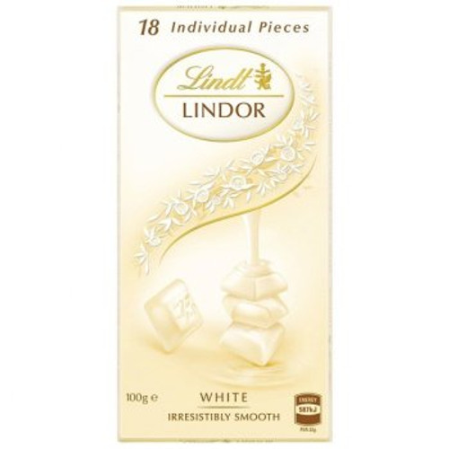 Lindt Lindor White Chocolate - 100g With Beautiful Christmas Wrapper
