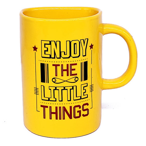 "Enjoy The Little Things" Printed Donut Hole Ceramic Mug