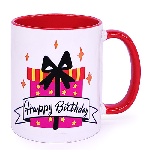 Ceramic Coffee Mug "Happy Birthday" Printed
