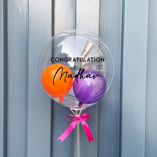 Personalized Congratulations Name Print on Bobo Balloon 34"