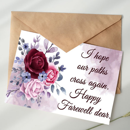 I hope Our Paths Cross Again Printed Farewell Card