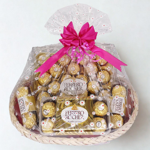 Ferrero Rocher Chocolate Basketful Gift Ferrero Rocher Chocolate Basketful Gift