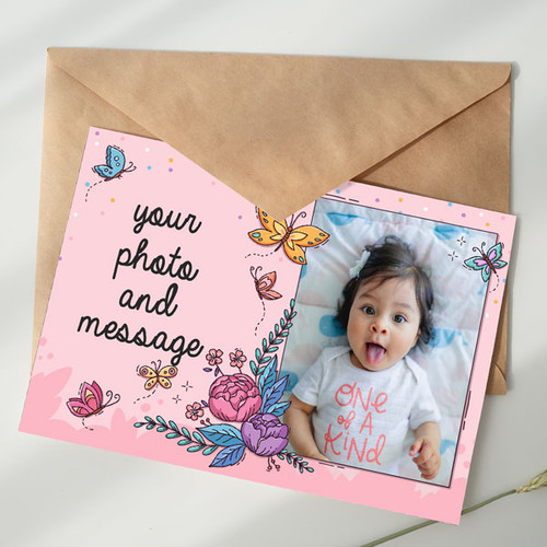 Customized Your Photo & Message Greeting Card