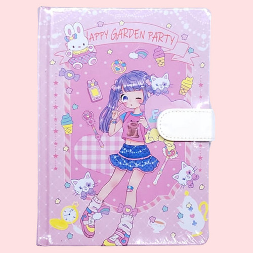 Children's Notebook with a Happy Garden Party Theme