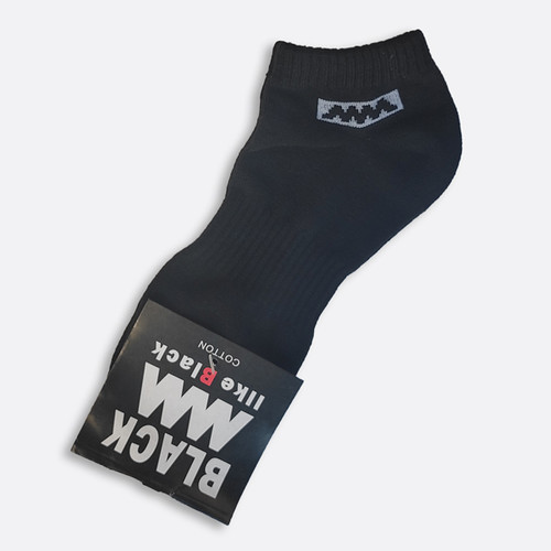 One Pair of Black Unisex Socks