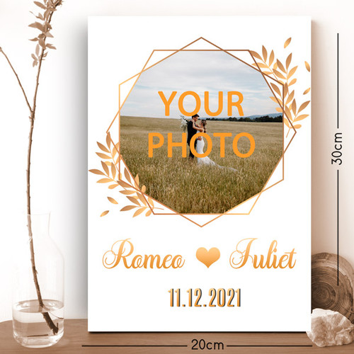 Personalized Photo & Name Design Metal Photo Print