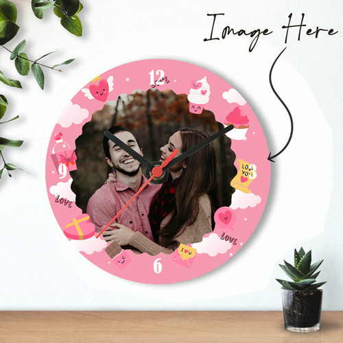 Cute Design Personalized Photo Print Wall Clock