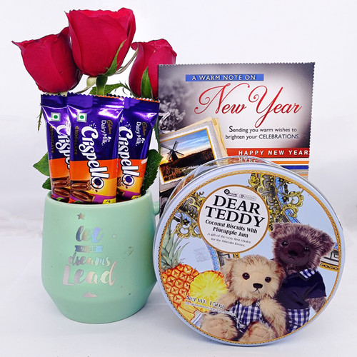 Inspirational Coffee mug with New Year Wishing Card