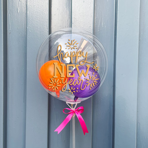 Personalized Bubble Balloon With New Year Text