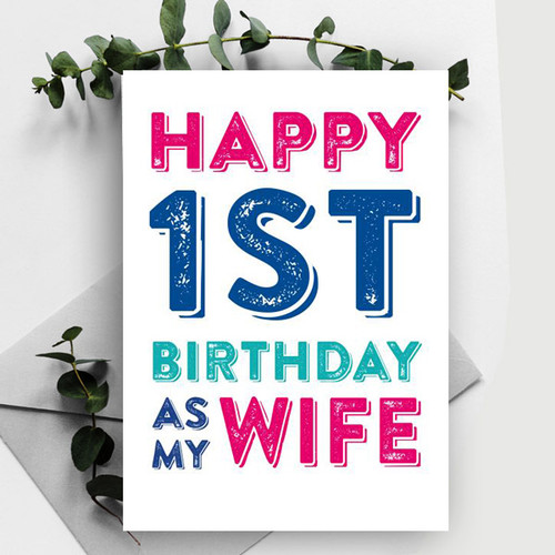 Personalized Birthday Printed Card For Wife