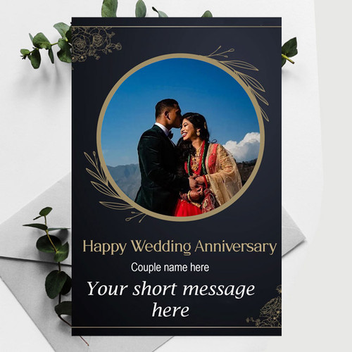 Customized Anniversary Card With Photo And Message