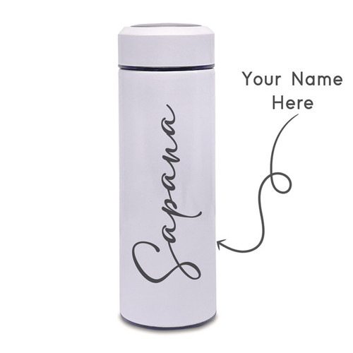 White Water Bottle With Personal Name Print