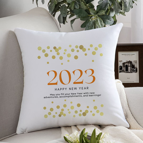 Printed Cushion with Best New Year Blessings & Wishes