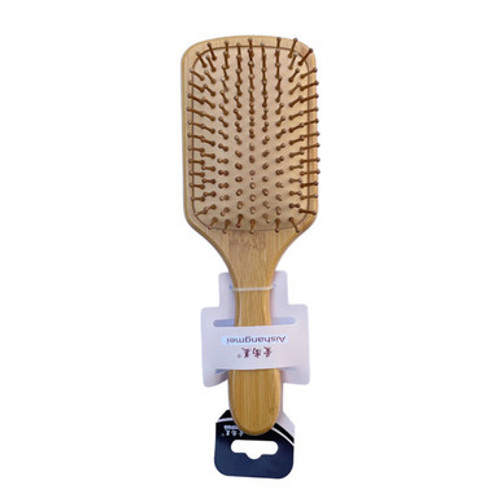 Wooden Bamboo Paddle Hair Brush with Personalized Name Print
