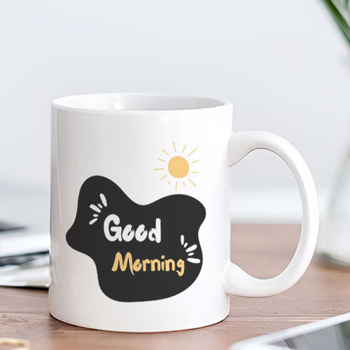 'Good Morning' Printed Ceramic White Mug
