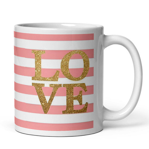 Golden Love Printed Ceramic Mug