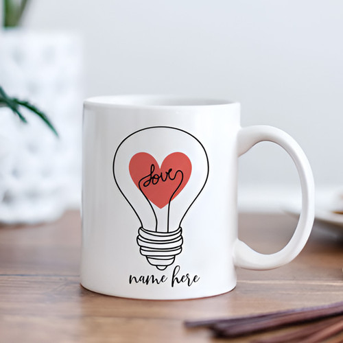 Personalized Name Print Love Ceramic Mug