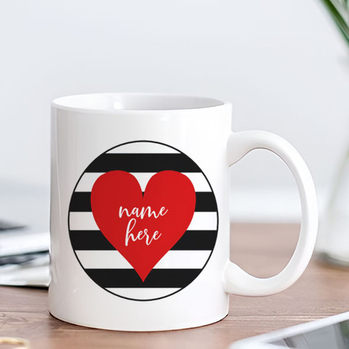 Personalized Name Print on White Mug