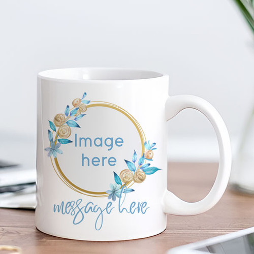 Custom Photo & Message Printed White Mug Gift