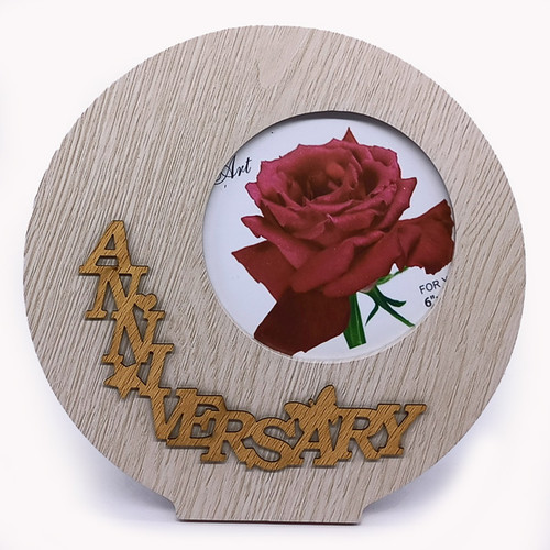 Round Shape Anniversary Frame with Personalized Photo