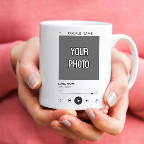 Customized Music Coffee Mug with Custom Photo & Text
