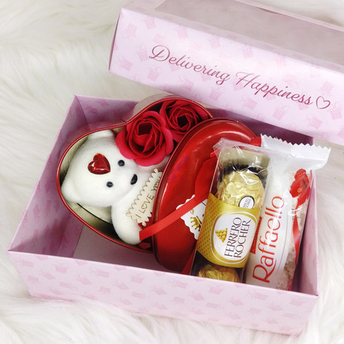 Premium Chocolate & Cute Little Teddy in a Box
