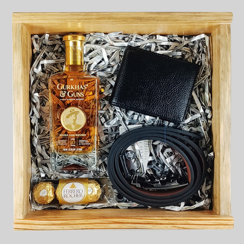 Whisky With Wallet, Belt & Chocolate For Him (Free Valentine Mug)