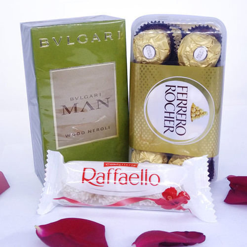 Perfume with Chocolates Gift Hamper For Him