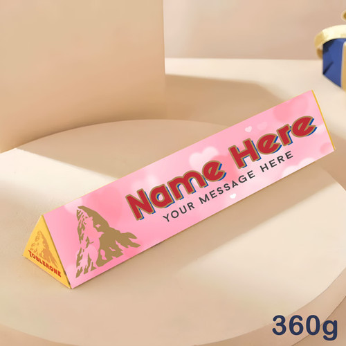 Valentine theme Personalized Name Print on Toblerone Chocolate 360g