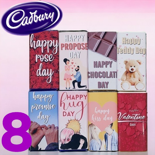 8 Cadbury Dairy Milk Silk Chocolate for 8 Days of Valentine's Week Celebrations
