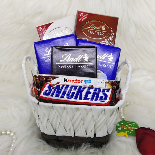 Basket Full of Premium Chocolates Gift