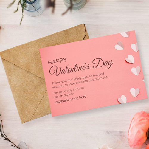 Valentine's Day Custom Name Print Card