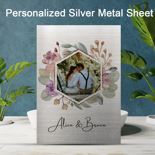 Custom Photo & Name Design Metal Photo Print