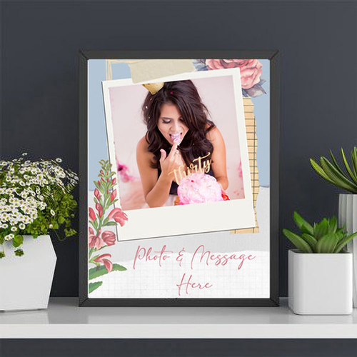 Personalized Photo & Message Print Photo Frame