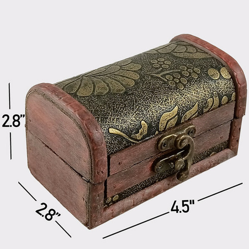 Vintage Rectangle Trinket Box - Small Size