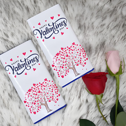 Valentine Printed Lindt Chocolate With Roses Valentine Printed Lindt Chocolate With Roses