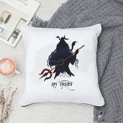 'Happy Maha Shivaratri' Printed Cushion