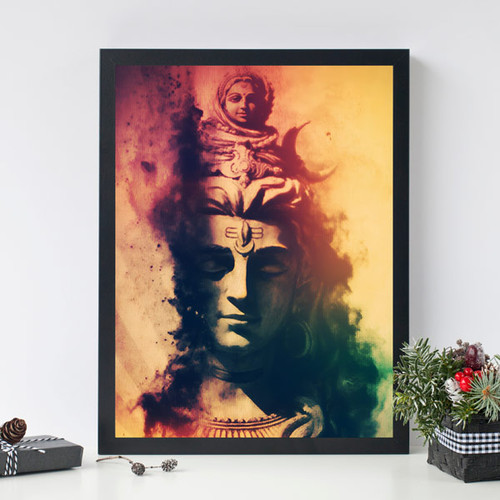 Har Har Mahadev Photo Frame with Message Print- A4 size