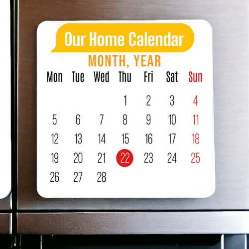 Custom Calendar Print Fridge Magnet