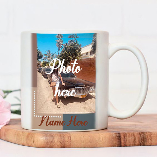 Custom Photo & Name Print Coffee Mug