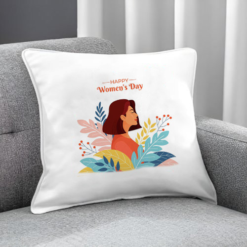 Happy Women's Day Printed Cushion