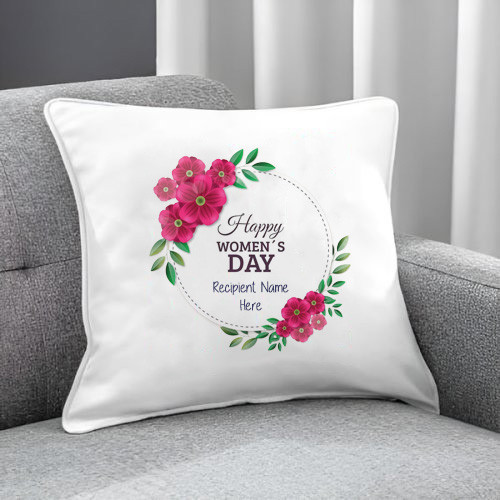 Personalized Name Print Cushion Gift For Women's Day
