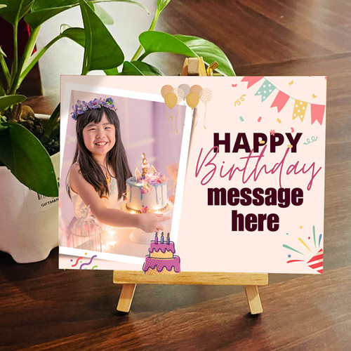 "Happy Birthday" Photo Printed Canvas