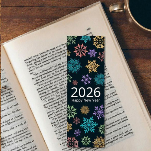 Firework Printed New Year Bookmark