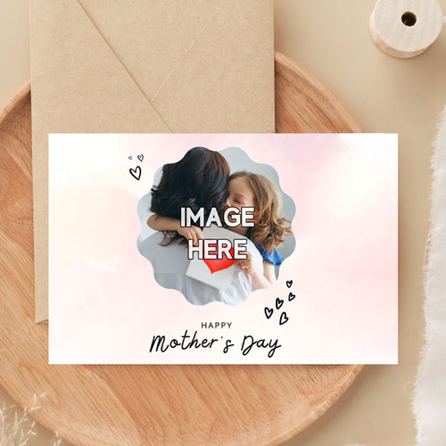 Greeting Card With Photo Printed For Mother's Day