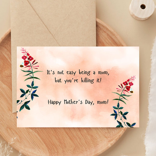 Appreciate Your Strong Mother's Effort With Our Greeting Card