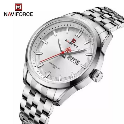 NaviForce NF9203 â€“ Simple Design Watch For Men in Silver